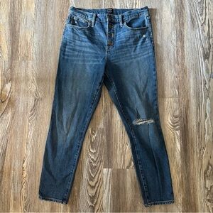 NWOT Women’s J. Crew High Rise Distressed Skinny Jeans, size 29